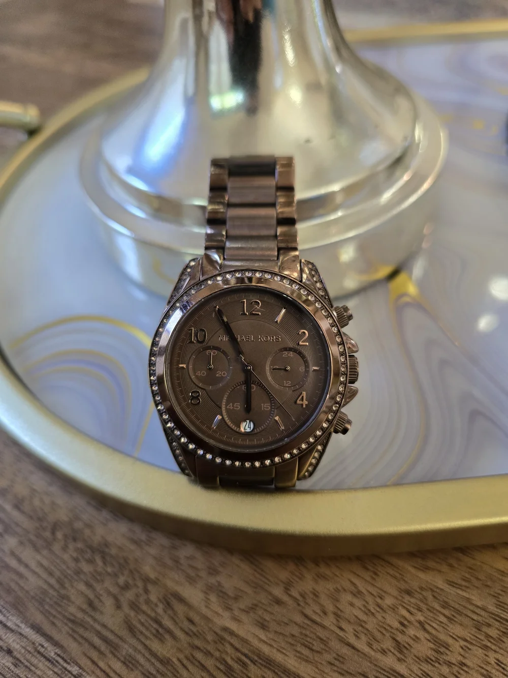 Michael Kors Men's Rose Gold-Tone Chronograph Watch